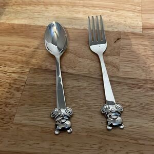 Things Remembered stainless steel baby fork and spoon. NWOT
